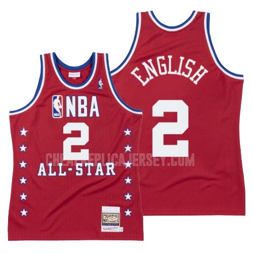 1988 men's denver nuggets alex english 2 red nba all-star replica jersey