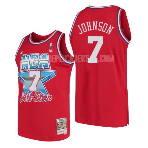 1991 men's phoenix suns kevin johnson 7 red nba all-star replica jersey