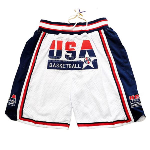 1992 men's usa team white basketball short