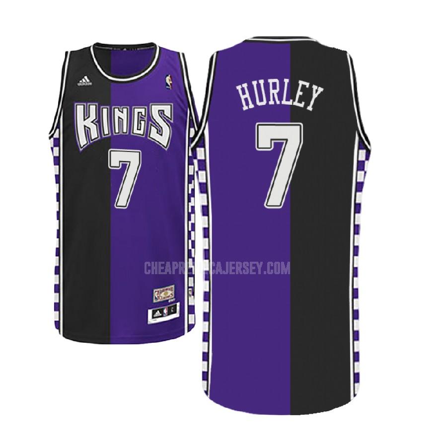 1994-95 men's sacramento kings bobby hurley 7 purple hardwood classic replica jersey