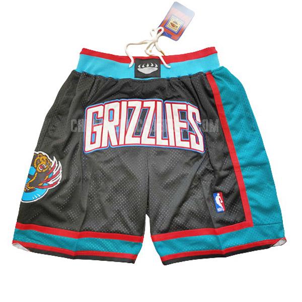 2001-2002 men's memphis grizzlies black just don hx1 basketball short