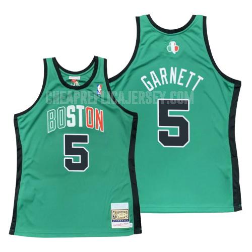 2007-2008 men's boston celtics kevin garnett 5 green hardwood classics replica jersey