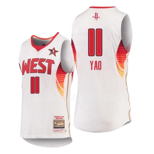 2009 men's houston rockets yao ming 11 white nba all-star replica jersey