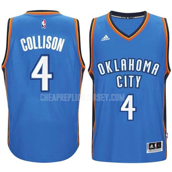 2014-15 men's oklahoma city thunder nick collison 4 blue road swingman replica jersey