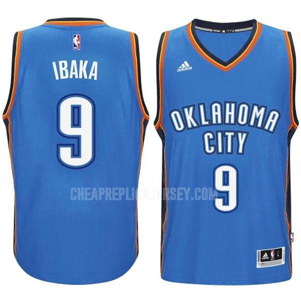 2014-15 men's oklahoma city thunder serge ibaka 9 blue road swingman replica jersey