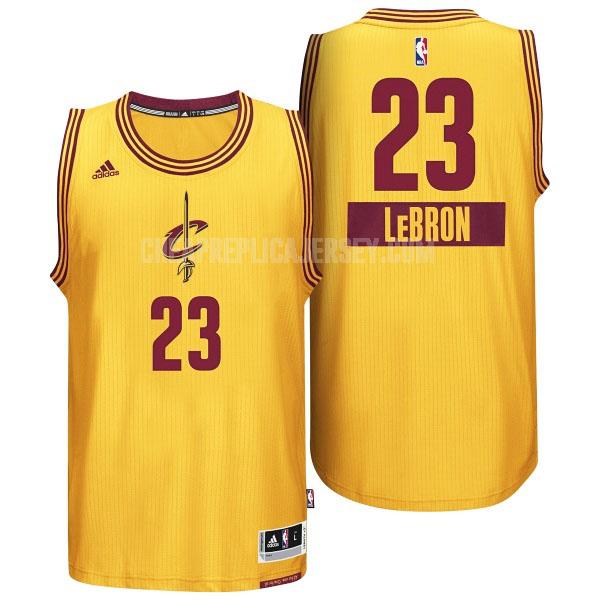 2014 youth cleveland cavaliers lebron james 23 yellow christmas day replica jersey