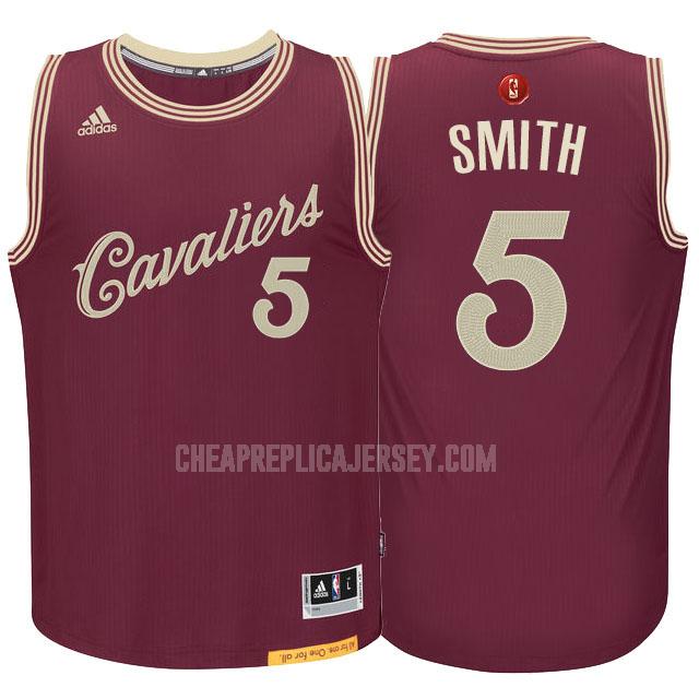 2015 men's cleveland cavaliers jr smith 5 red christmas replica jersey