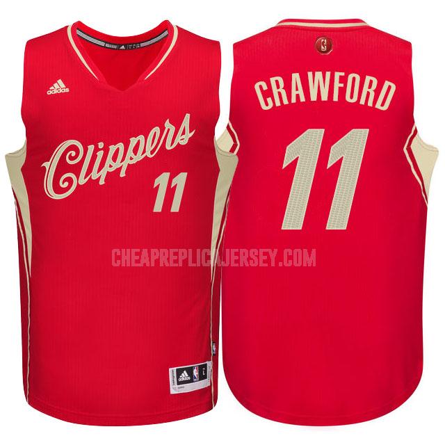 2015 men's los angeles clippers jamal crawford 11 red christmas day replica jersey