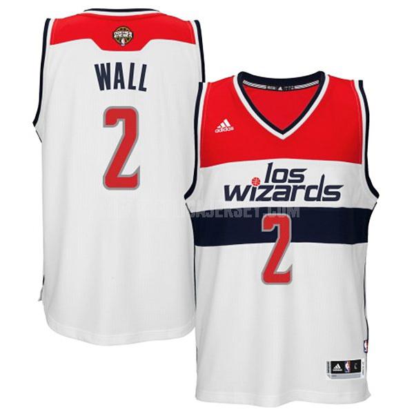 2015 men's washington wizards john wall 2 white noches enebea home replica jersey