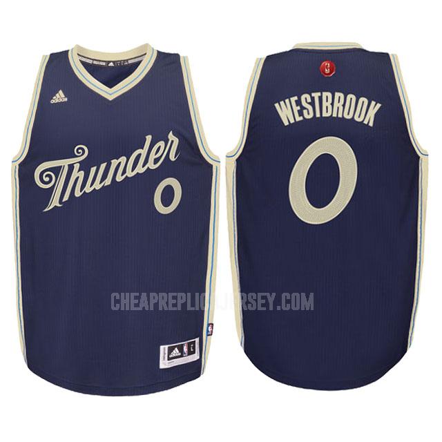 2015 youth oklahoma city thunder russell westbrook 0 navy christmas replica jersey