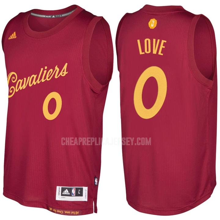 2016-17 men's cleveland cavaliers kevin love 0 red christmas day replica jersey