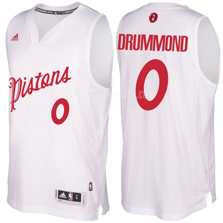 2016-17 men's detroit pistons andre drummond 0 white christmas day replica jersey