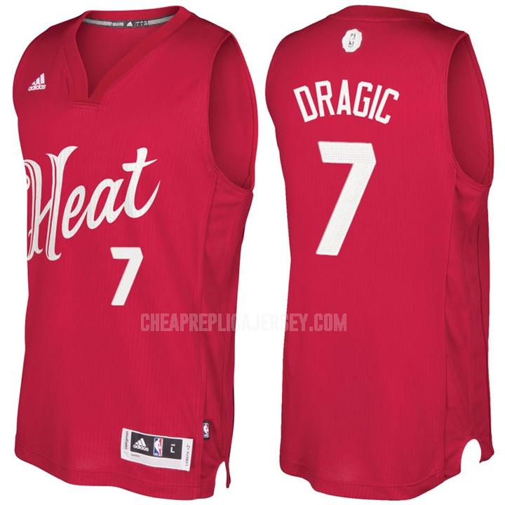 2016-17 men's miami heat goran dragic 7 red christmas day replica jersey