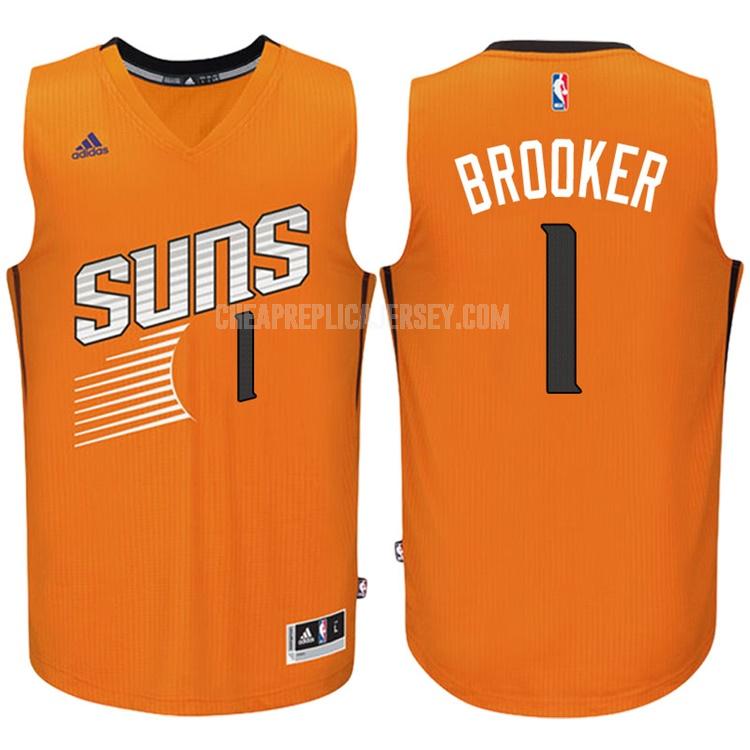 2016-17 men's phoenix suns devin booker 1 orange alternate replica jersey