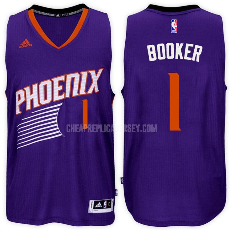 2016-17 men's phoenix suns devin booker 1 purple road replica jersey