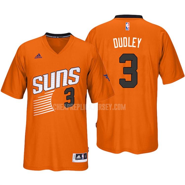 2016-17 men's phoenix suns jared dudley 3 orange short sleeve replica jersey