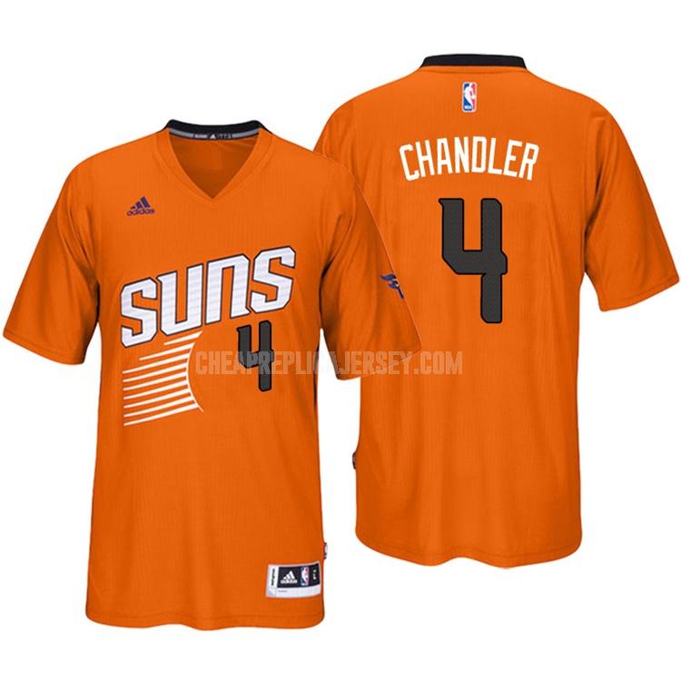 2016-17 men's phoenix suns tyson chandler 4 orange short sleeve replica jersey