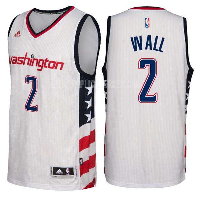 2016-17 men's washington wizards john wall 2 white alternate replica jersey