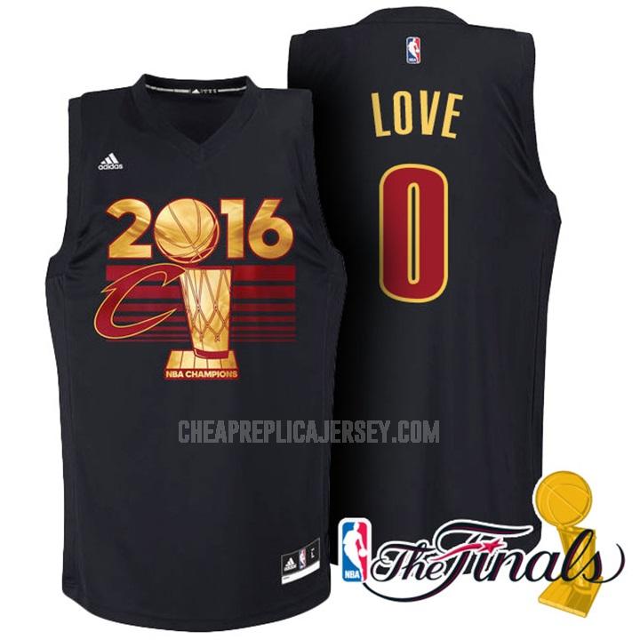 2016 men's cleveland cavaliers kevin love 0 black champions replica jersey