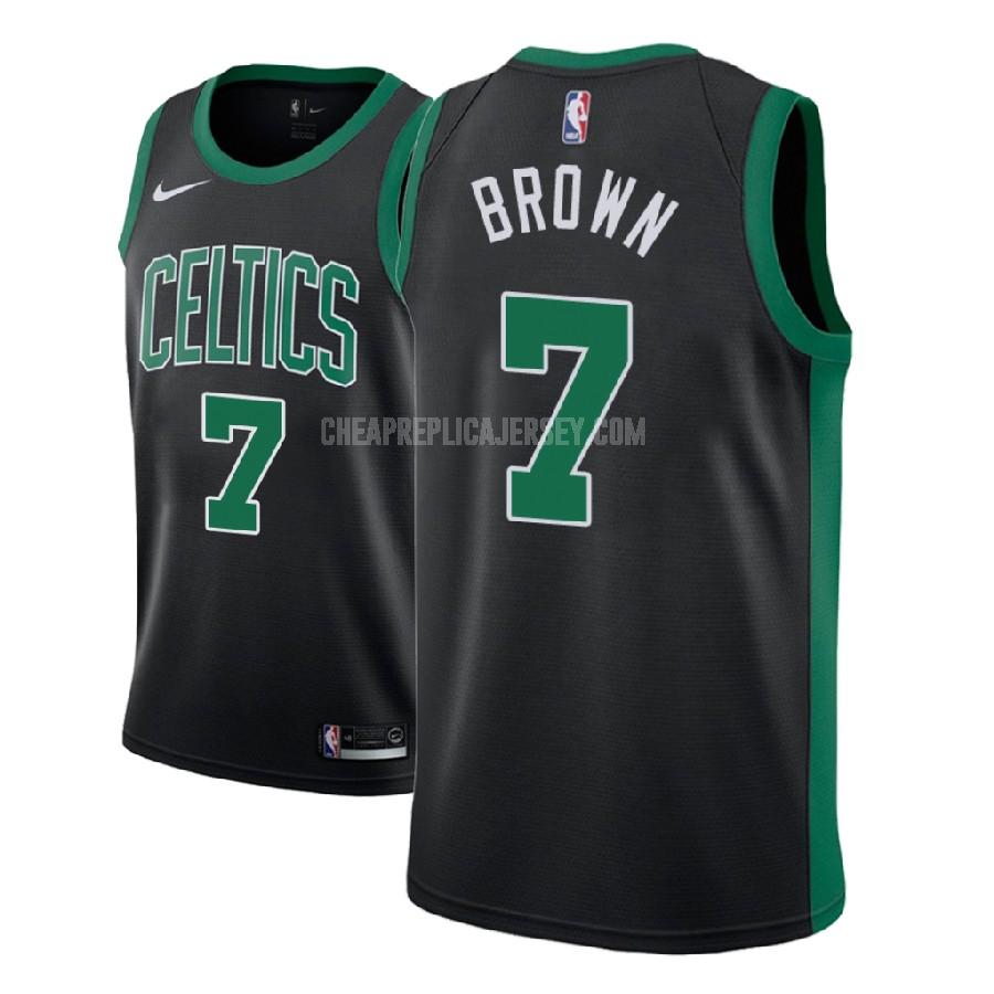 2017-18 men's boston celtics jaylen brown 7 black statement replica jersey