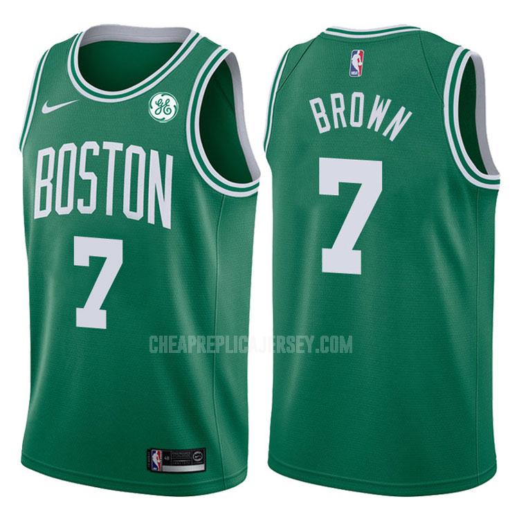 2017-18 men's boston celtics jaylen brown 7 green icon replica jersey