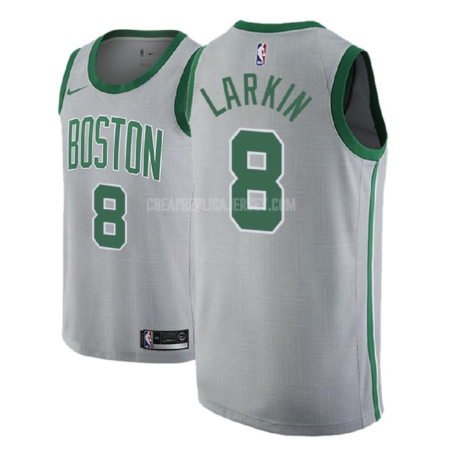 2017-18 men's boston celtics shane larkin 8 gray city edition replica jersey