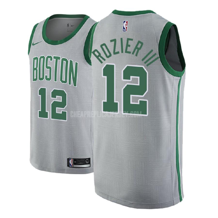 2017-18 men's boston celtics terry rozier 12 gray city edition replica jersey