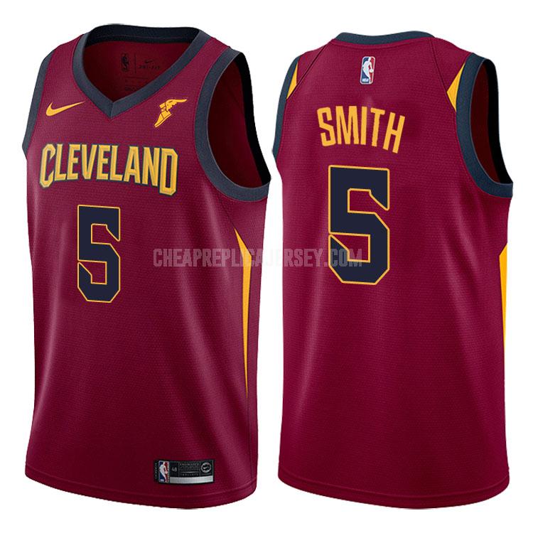 2017-18 men's cleveland cavaliers jr smith 5 red icon replica jersey