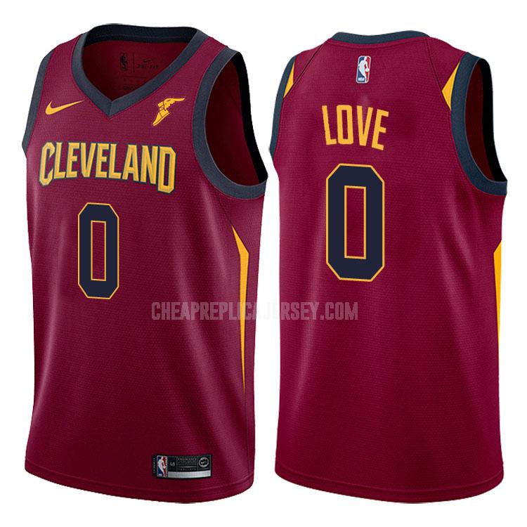 2017-18 men's cleveland cavaliers kevin love 0 red icon replica jersey