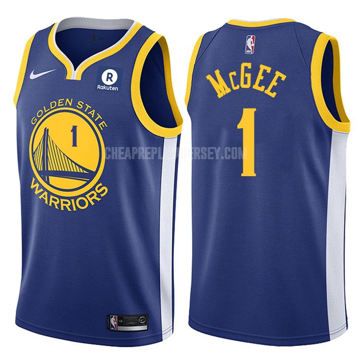 2017-18 men's golden state warriors javale mcgee 1 blue icon replica jersey