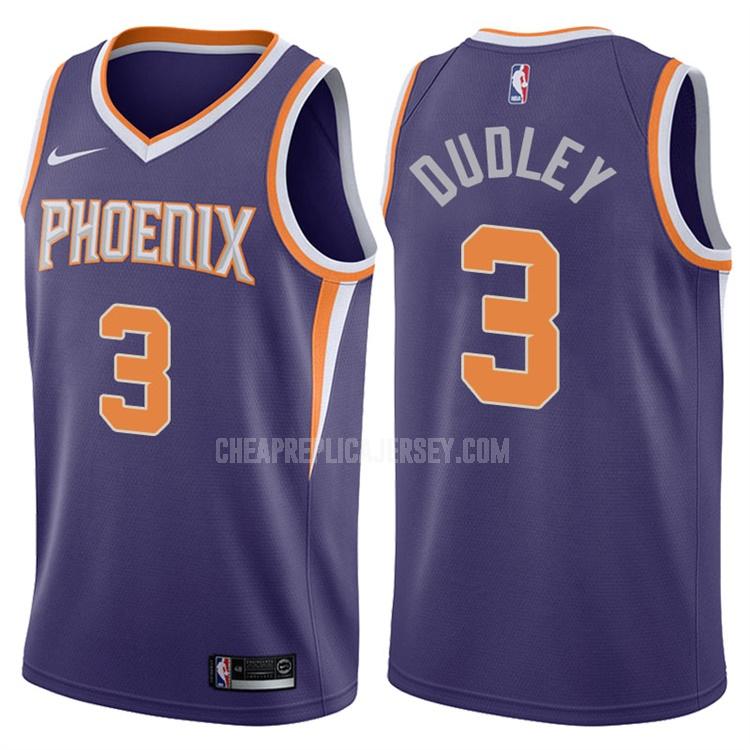 2017-18 men's phoenix suns jared dudley 3 purple icon replica jersey
