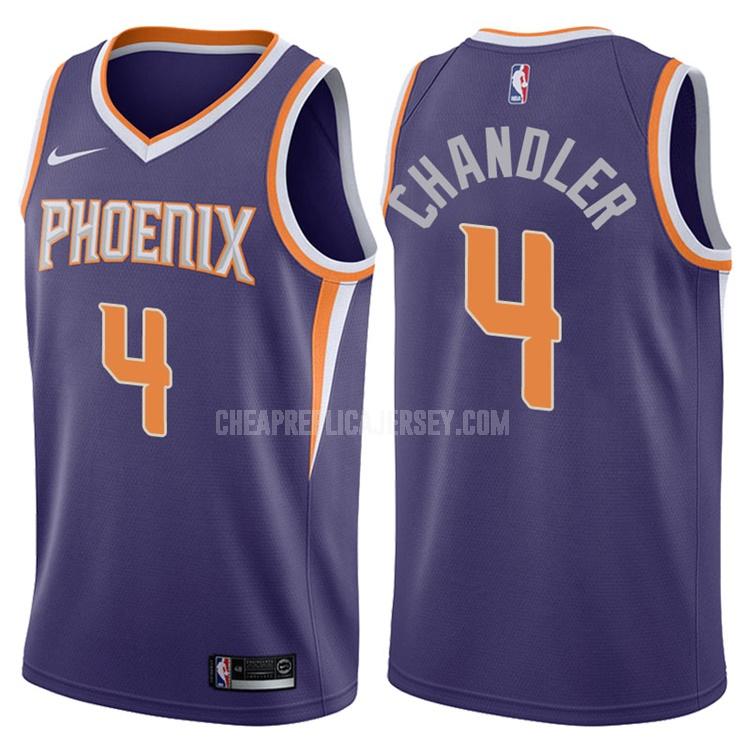 2017-18 men's phoenix suns tyson chandler 4 purple icon replica jersey