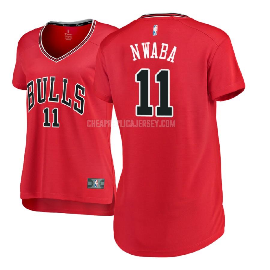 2017-18 women's chicago bulls david nwaba 11 red icon replica jersey