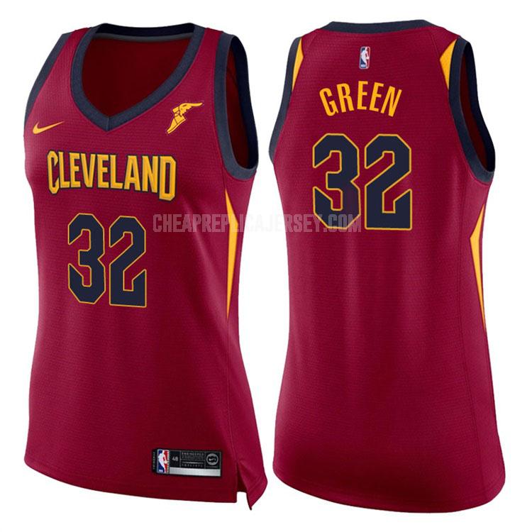 2017-18 women's cleveland cavaliers jeff green 32 red icon replica jersey