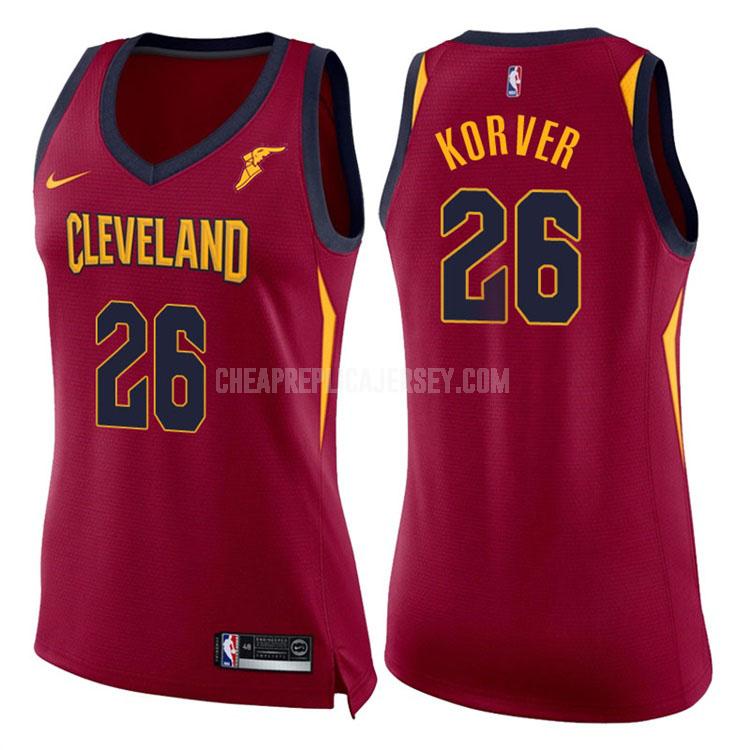 2017-18 women's cleveland cavaliers kyle korver 26 red icon replica jersey