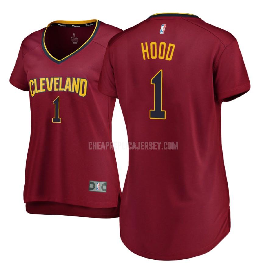 2017-18 women's cleveland cavaliers rodney hood 1 red icon replica jersey