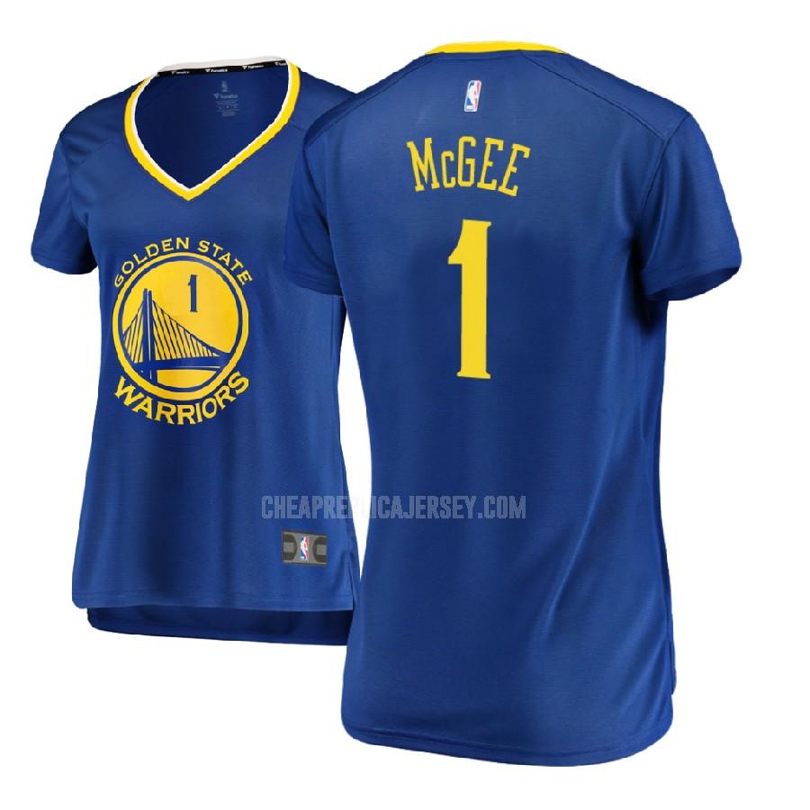 2017-18 women's golden state warriors javale mcgee 1 blue icon replica jersey