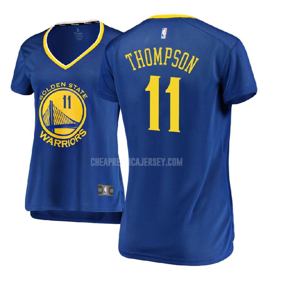 2017-18 women's golden state warriors klay thompson 11 blue icon replica jersey