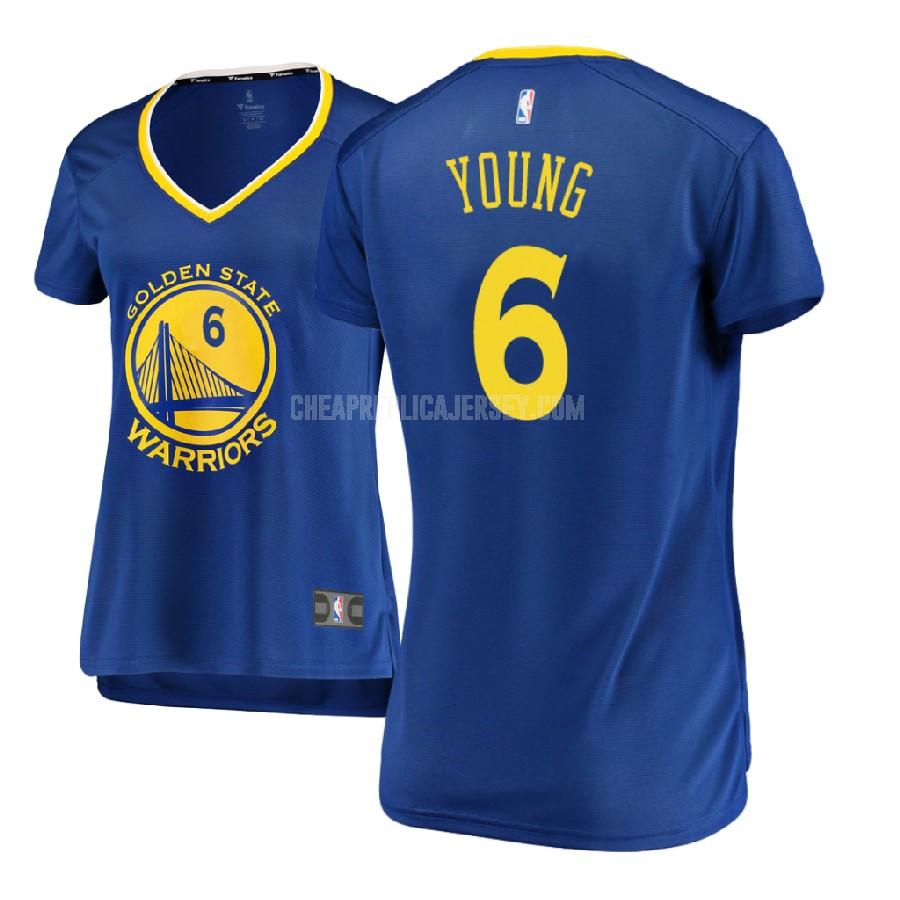 2017-18 women's golden state warriors nick young 6 blue icon replica jersey