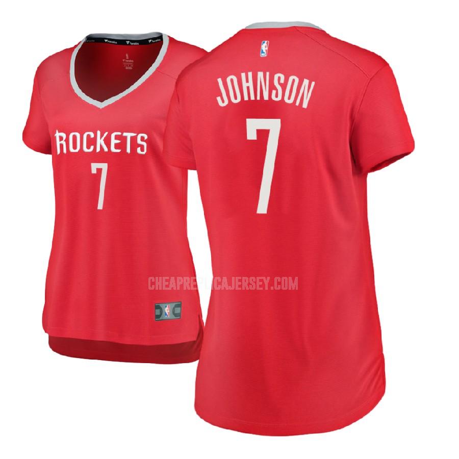 2017-18 women's houston rockets joe johnson 7 red icon replica jersey