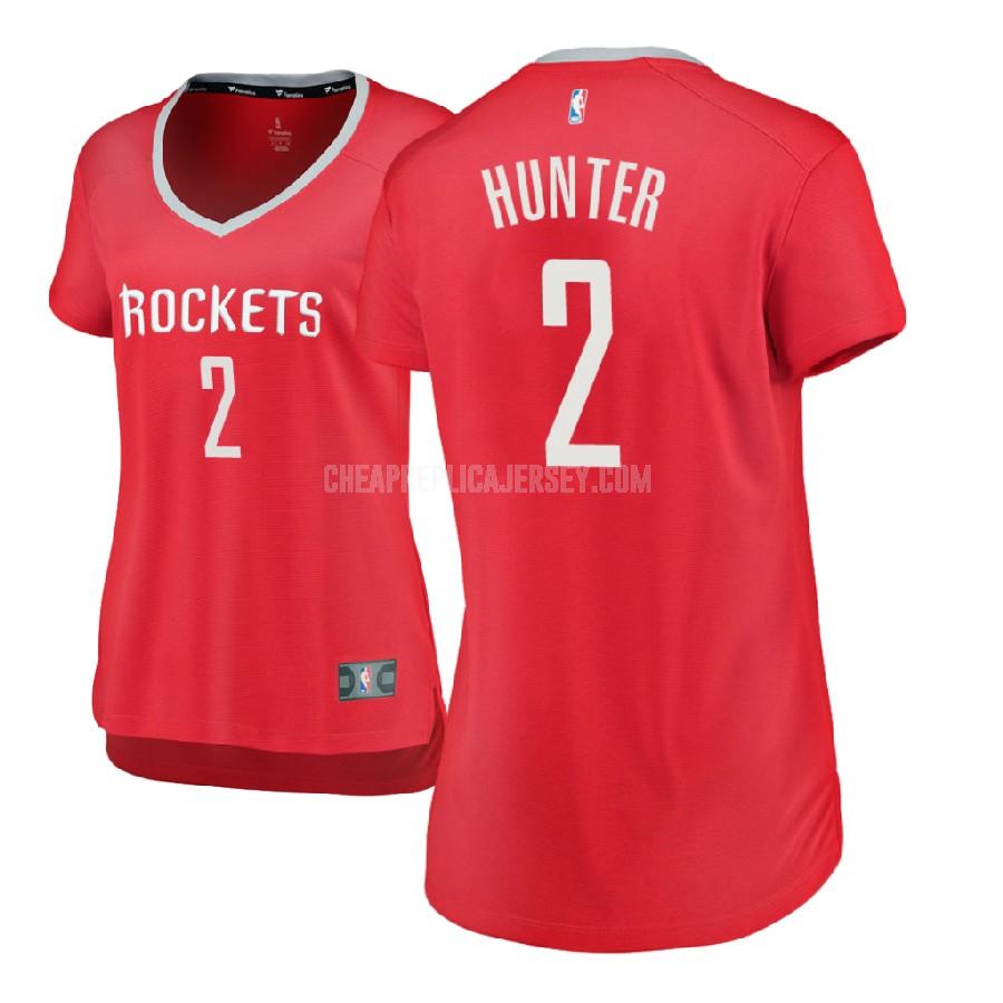 2017-18 women's houston rockets r j hunter 2 red icon replica jersey