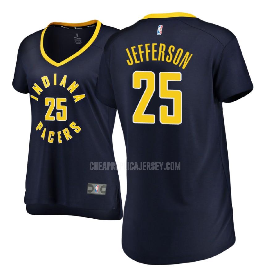 2017-18 women's indiana pacers al jefferson 25 navy icon replica jersey