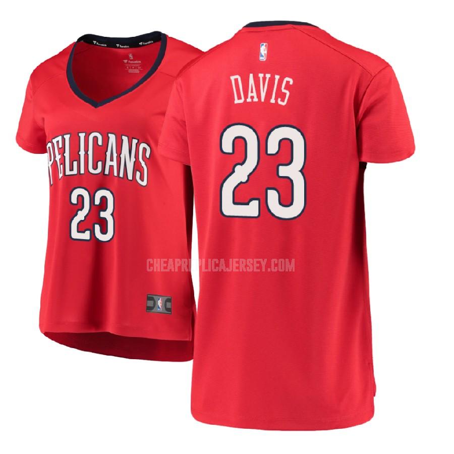 2017-18 women's new orleans pelicans anthony davis 23 red statement replica jersey