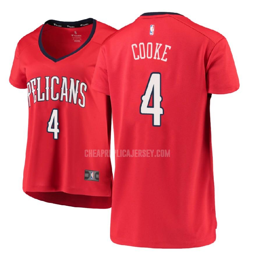 2017-18 women's new orleans pelicans charles cooke 4 red statement replica jersey