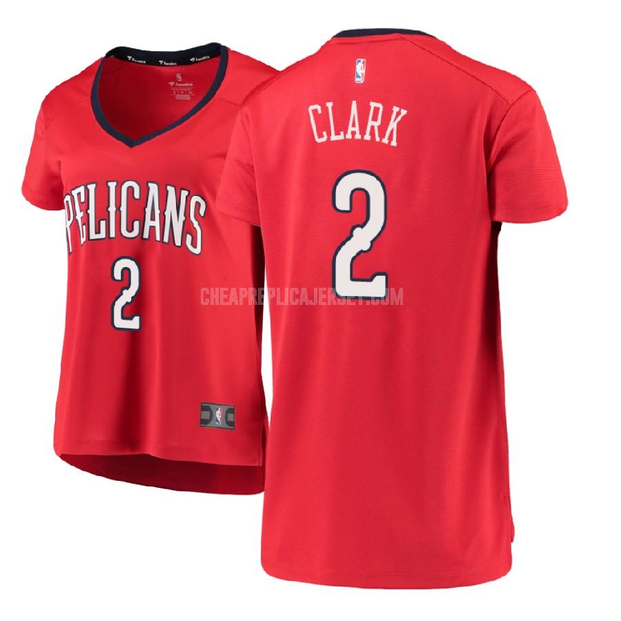 2017-18 women's new orleans pelicans ian clark 2 red statement replica jersey
