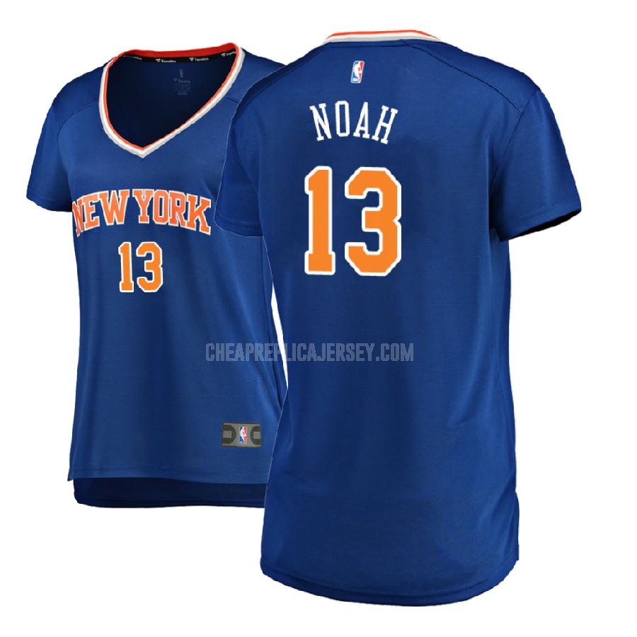 2017-18 women's new york knicks joakim noah 13 blue icon replica jersey