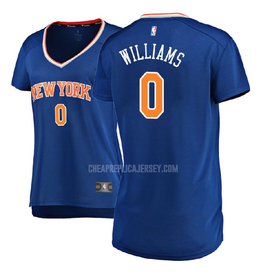 2017-18 women's new york knicks troy williams 0 blue icon replica jersey