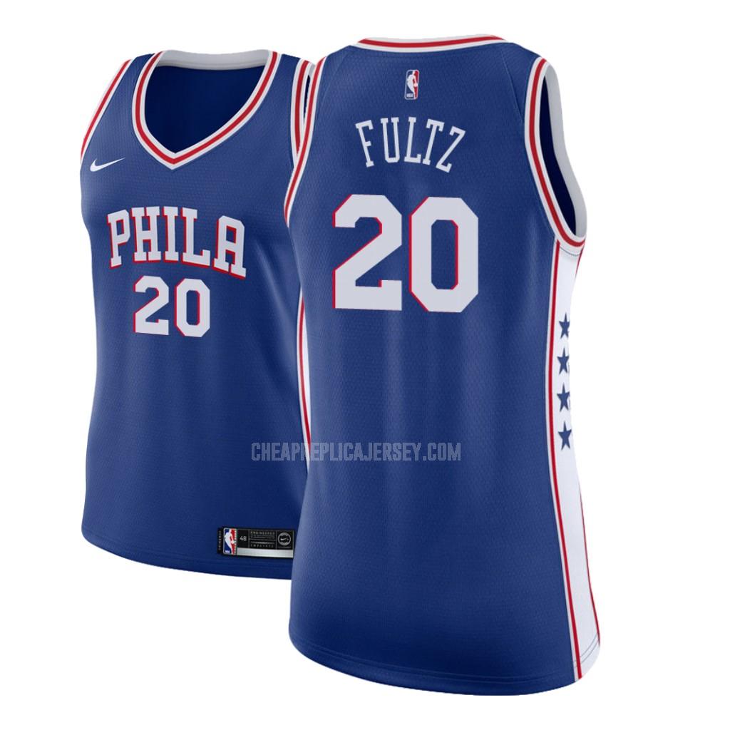 2017-18 women's philadelphia 76ers markelle fultz 20 blue city edition replica jersey