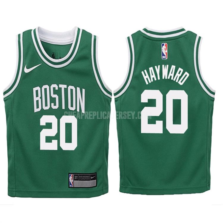 2017-18 youth boston celtics gordon hayward 20 green icon replica jersey