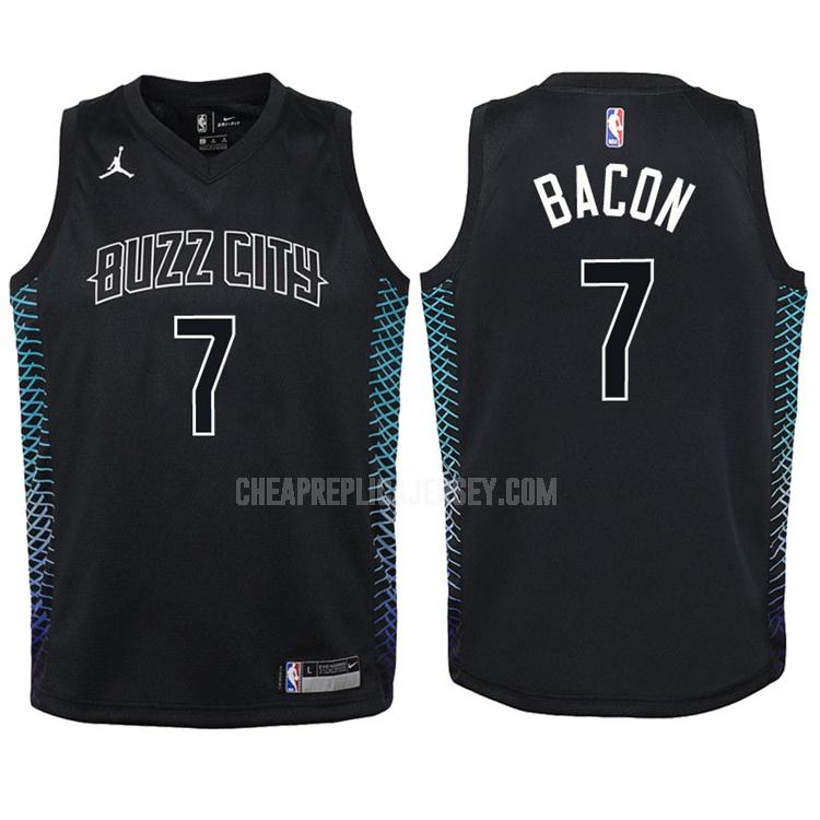 2017-18 youth charlotte hornets dwayne bacon 7 black city edition replica jersey
